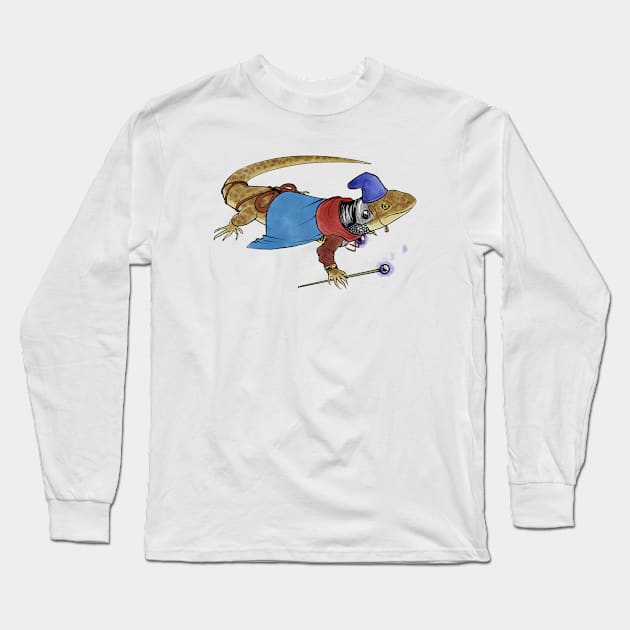 Wizard Lizard Long Sleeve T-Shirt by paulkisling